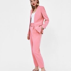 Zara Blazer Without Lapel (Pink )